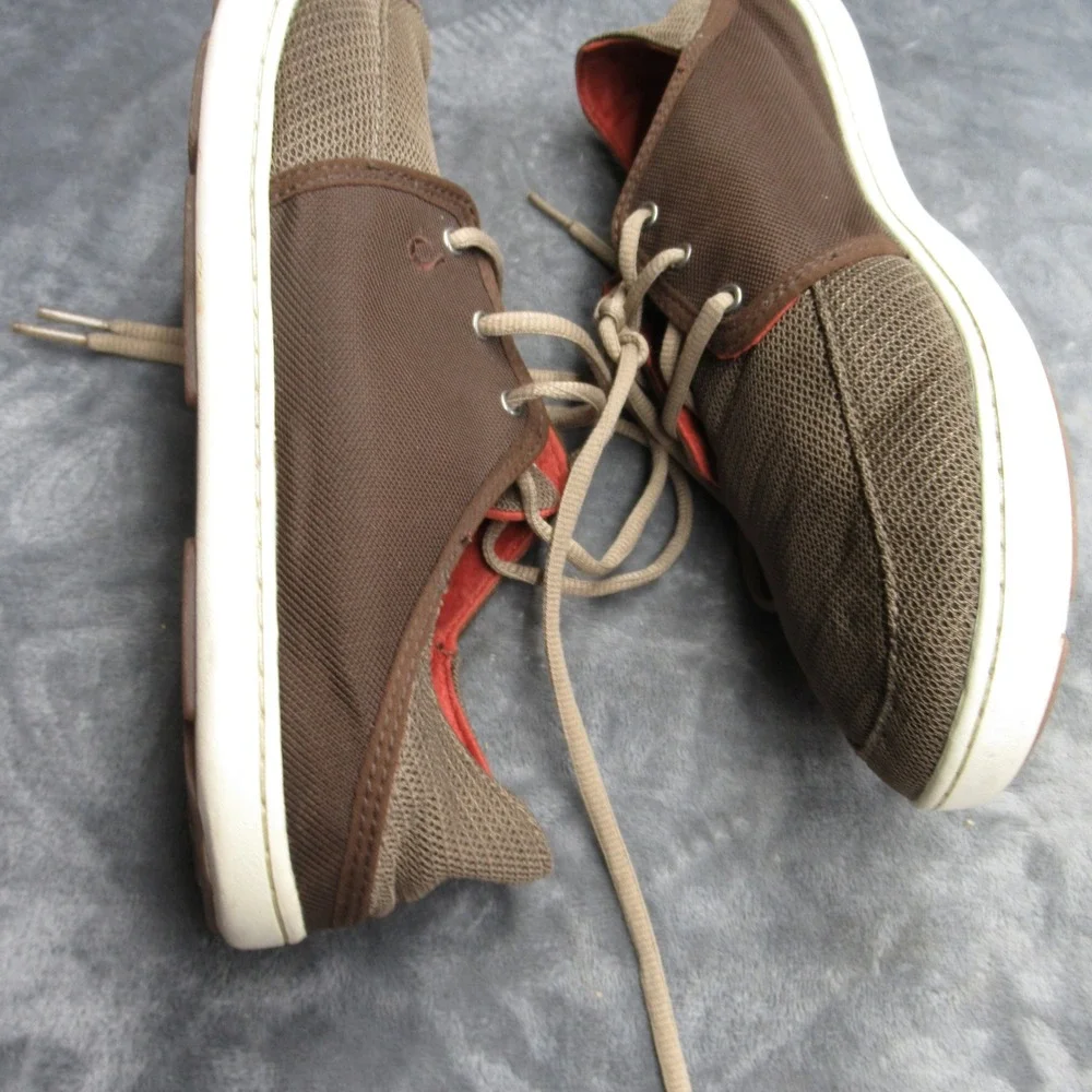 OluKai‎ Nohea Shoes Mens 7 Brown Comfort Mesh Breathable Lace Up Sneakers Casual